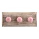 Pink Black Crackle Ceramic Wooden Hooks 
